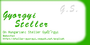 gyorgyi steller business card